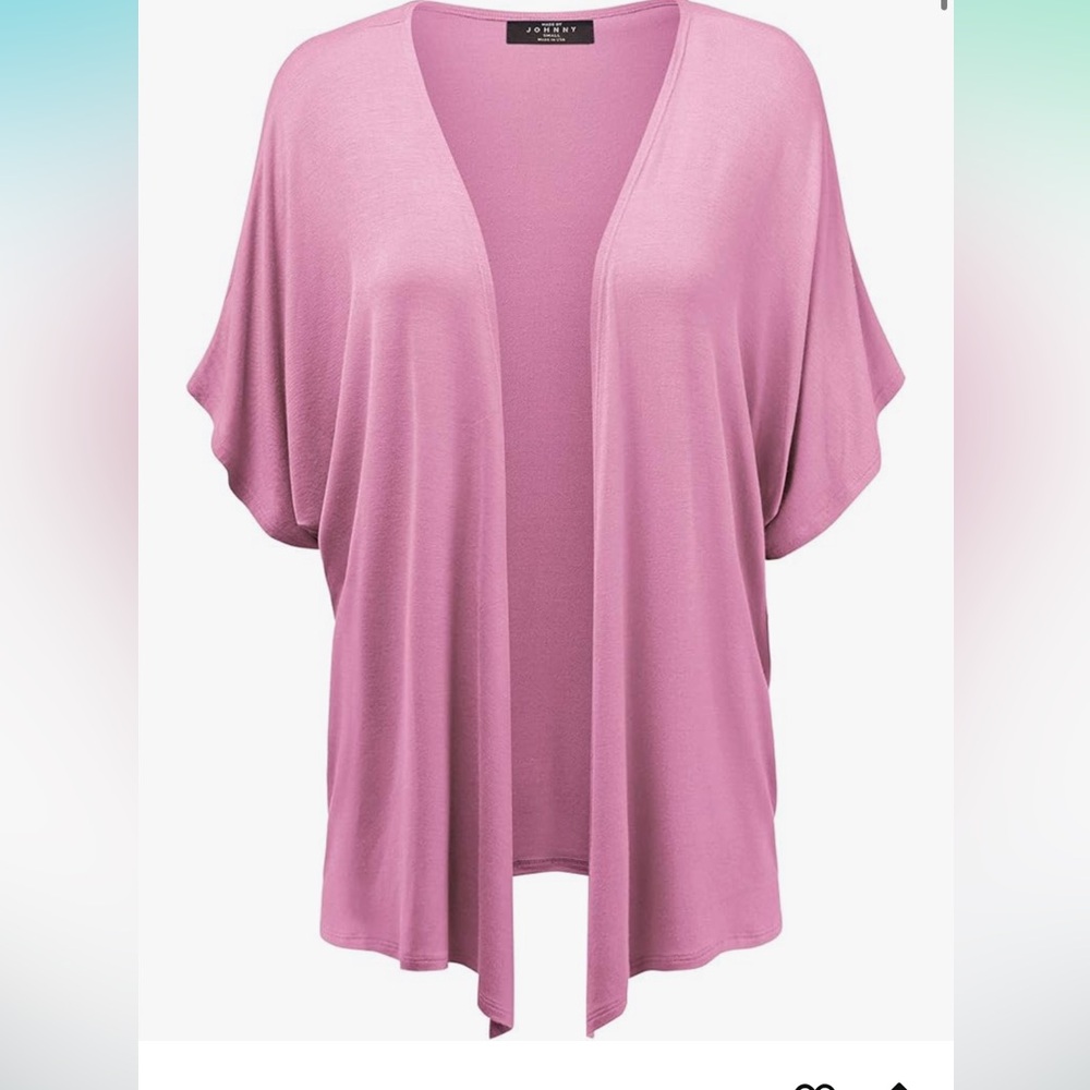 Women's Kimono Style Short Sleeve Dolman Cardigan